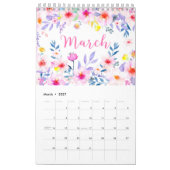 Aquarell-Blumengarten-Kalender Kalender (Mär 2027)