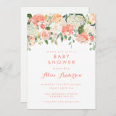 Aquarell Blumengarten Kinderdusche laden ein Einladung (Vorne/Hinten)