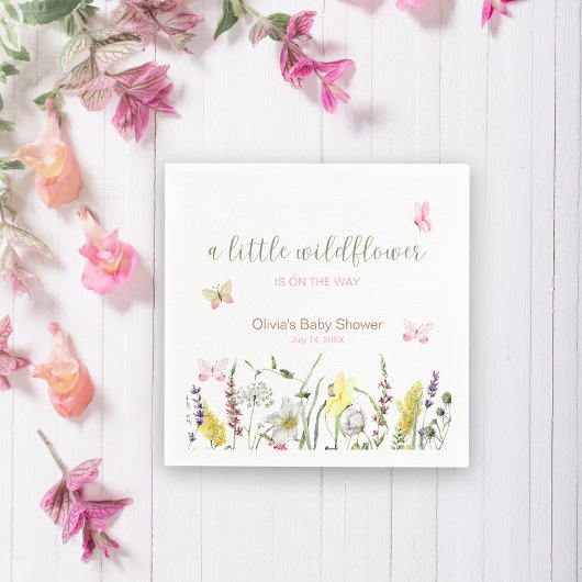 Aquarell Blumengarten Kinderdusche Napkins Serviette