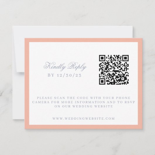 Aquarell Blumengarten Party Wappen Hochzeit RSVP Karte (Vorderseite)