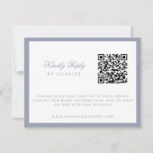 Aquarell Blumengarten Party Wappen Hochzeit RSVP Karte (Vorderseite)