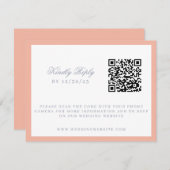 Aquarell Blumengarten Party Wappen Hochzeit RSVP Karte (Vorne/Hinten)