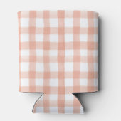 Aquarell Blumengarten Party Wappen Peach Gingham Dosenkühler (Rückseite)