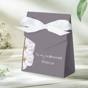 Aquarell-Blumengeschenk für Brautjungfern Name, li Geschenkschachtel