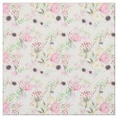 Aquarell-Blumengewebe mit Pfingstrosen und Stoff (Muster)