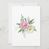 Aquarell Blumengrün Blätter Brautparty Einladung (Rückseite)