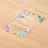 Aquarell Blumengrün Spanisches Geschlecht Acryleinladungen (Ablage )