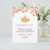 Aquarell Blumengrün Teapot Party Geburtstag Dankeskarte (Stehend Vorderseite)