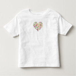 Aquarell Blumenherz Rosa Ihre süße Liebe Kinder Kleinkind T-shirt
