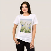 Aquarell-Blumenillustration Tri-Blend Shirt (Vorderseite voll)