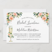 Aquarell Blumenkalligrafie Korallenbrücke Mittages Einladung (Vorderseite)