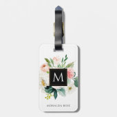 Aquarell Blumenkohl individuelle Name Gepäckmarke Gepäckanhänger (Rückseite vertikal)