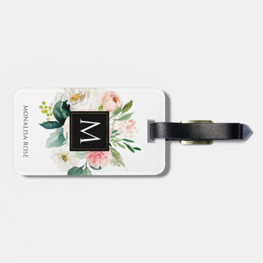 Aquarell Blumenkohl individuelle Name Gepäckmarke Gepäckanhänger (Rückseite horizontal)