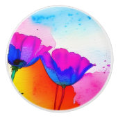 Aquarell Blumenkohl Keramikknauf (Vorderseite)