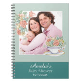 Aquarell Blumenkohl Tee Party Babydusche Notizblock (Vorderseite)