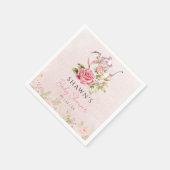 Aquarell Blumenkohl Tee Party Babydusche Serviette (Ecke)