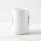 Aquarell-BlumenKranz mit Monogramm der Feder-| Kaffeetasse (Mittel)