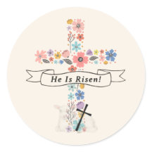 Aquarell Blumenkreuz Er Ist Auferstanden Ostern