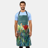 Aquarell-Blumenmalerei mit Zitat  Schürze (Getragen)