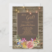 Aquarell Blumenmason Jar Light Baby Dusche Einladung (Vorderseite)