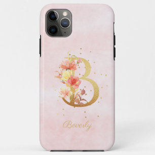 Aquarell-Blumenmonogramm Name Anfangsbuchstabe B Case-Mate iPhone Hülle
