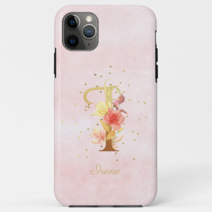 Aquarell-Blumenmonogramm Name Anfangsbuchstabe I B Case-Mate iPhone Hülle