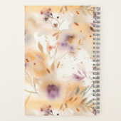 Aquarell-Blumenmonogramm-Notizbuch Notizblock (Rückseite)