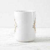 Aquarell-Blumenmonogramm-Tasse Kaffeetasse (Mittel)