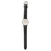 Aquarell-Blumenmuster Armbanduhr (Flach)