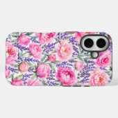Aquarell-Blumenmuster Case-Mate iPhone Hülle (Rückseite (Horizontal))