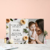 Aquarell-Blumenmuster Frohen Muttertag Foto Acrylschild (Hochzeit)