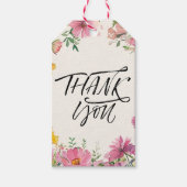 Aquarell-Blumenmuster Geschenkanhänger (Vorderseite)