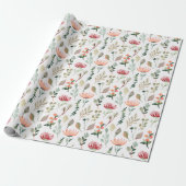 Aquarell-Blumenmuster Geschenkpapier (Ungerollt)