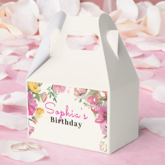 Aquarell-Blumenmuster Geschenkschachtel