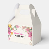 Aquarell-Blumenmuster Geschenkschachtel (Rückseite)