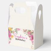 Aquarell-Blumenmuster Geschenkschachtel (Geöffnet)