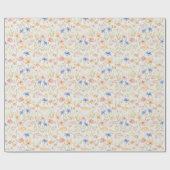Aquarell-Blumenmuster. Handgemalte Blumen. Geschenkpapier (Flach)