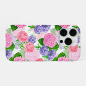 Aquarell-Blumenmuster iPhone Hülle (Rückseite (Horizontal))