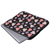 Aquarell-Blumenmuster Laptopschutzhülle (Vorne Knopf)