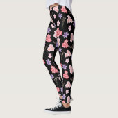 Aquarell-Blumenmuster  Leggings (Links)