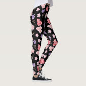 Aquarell-Blumenmuster  Leggings (Rechts)