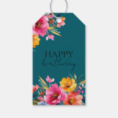 Aquarell-Blumenmuster | Moderne Floral Geschenkanhänger (Vorderseite)