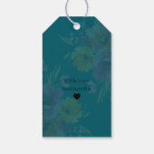 Aquarell-Blumenmuster | Moderne Floral Geschenkanhänger (Rückseite)