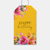 Aquarell-Blumenmuster | Moderne Floral Geschenkanhänger (Vorderseite)