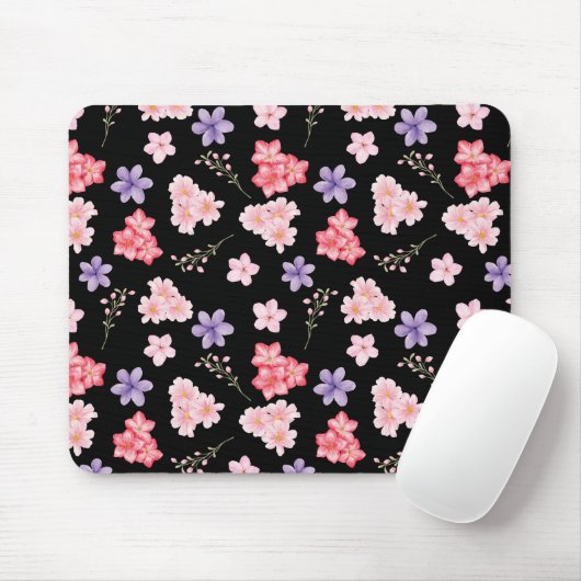 Aquarell-Blumenmuster Mousepad (Mit Mouse)
