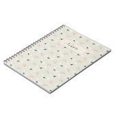 Aquarell-Blumenmuster Notizblock (Linke Seite)