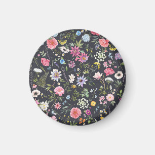 Aquarell-Blumenmuster: Sanftes Sommerdesign. Magnet