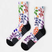 Aquarell-Blumenmuster-Socken Socken (Links)