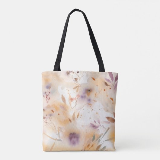 Aquarell-Blumenmuster  Tasche (Rückseite)