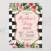 Aquarell-Blumenmutter-TagesBrunch-Einladung Einladung (Vorne/Hinten)